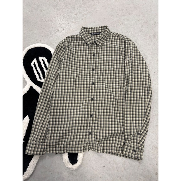 Arc'teryx Other - Arcteryx Mens Long Sleeve Button Down Gingham Plaid Shirt Grey Small Logo